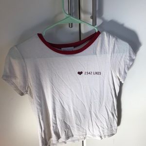 white shirt with small detail